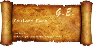 Gauland Emma névjegykártya